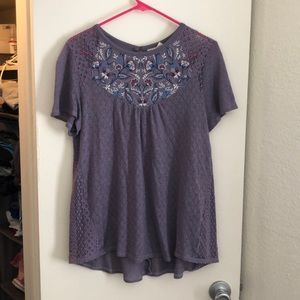 Purple Short-sleeve Top